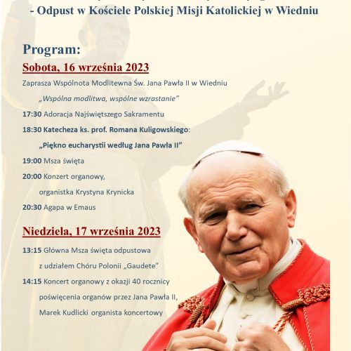 40 Rocznica Papieskiej Pielgrzymki w Polskiej Misji Katolickiej w Wiedniu